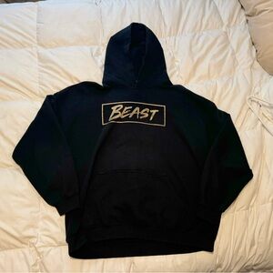 Mr Beast hoodie, size XL, black and gold